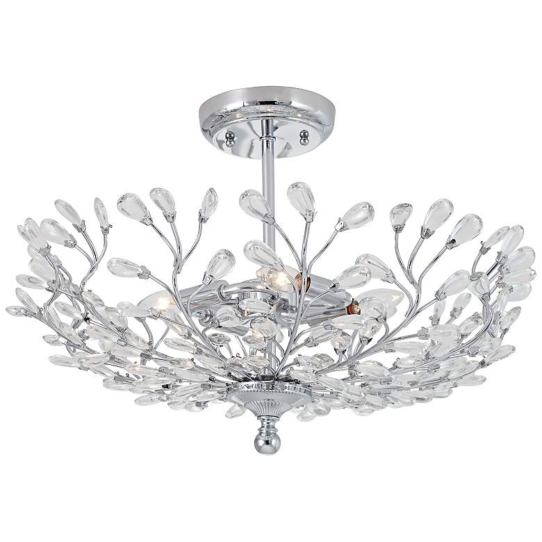 Image 2 Vienna Full Spectrum Brielle 18 1/2" Glass and Chrome Ceiling Light