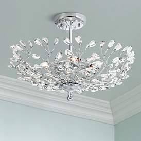 Image1 of Vienna Full Spectrum Brielle 18 1/2" Glass and Chrome Ceiling Light