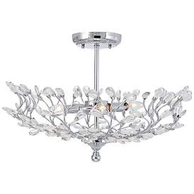 Image3 of Vienna Full Spectrum Brielle 18 1/2" Glass and Chrome Ceiling Light more views