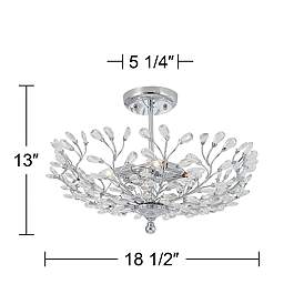 Image5 of Vienna Full Spectrum Brielle 18 1/2" Glass and Chrome Ceiling Light more views