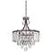 Vienna Full Spectrum Bruini 20" 4-Light Bronze and Crystal Chandelier