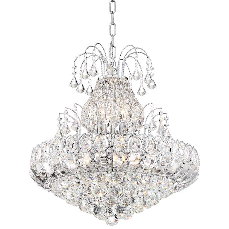 Image 3 Vienna Full Spectrum Calylah 21 1/2 inch Chrome and Crystal Chandelier
