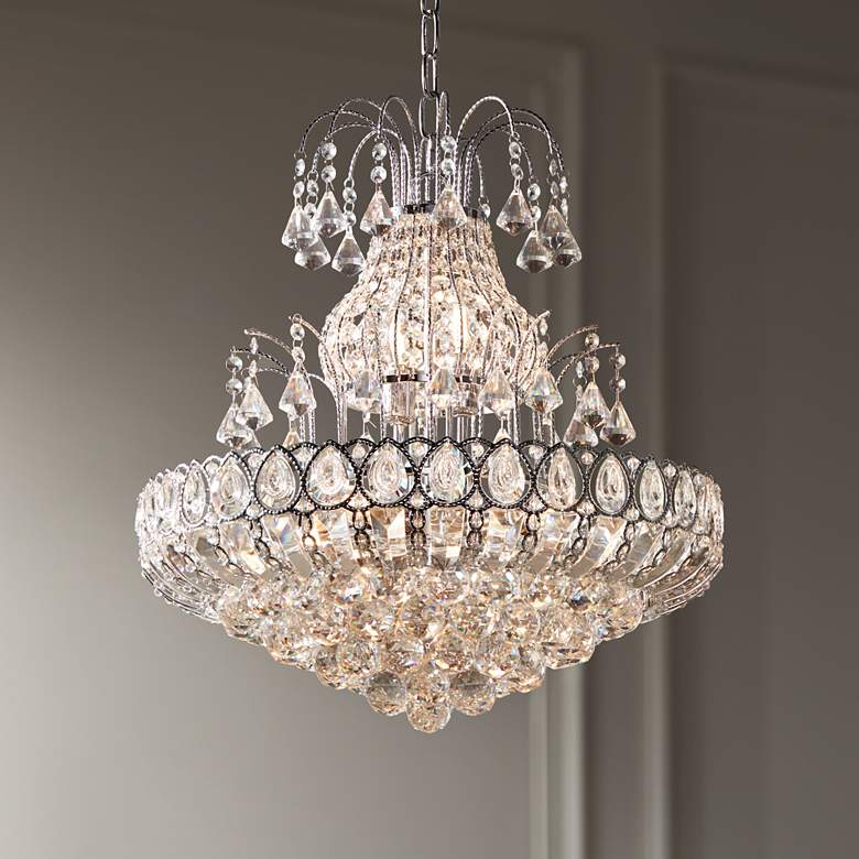 Image 2 Vienna Full Spectrum Calylah 21 1/2" Chrome and Crystal Chandelier
