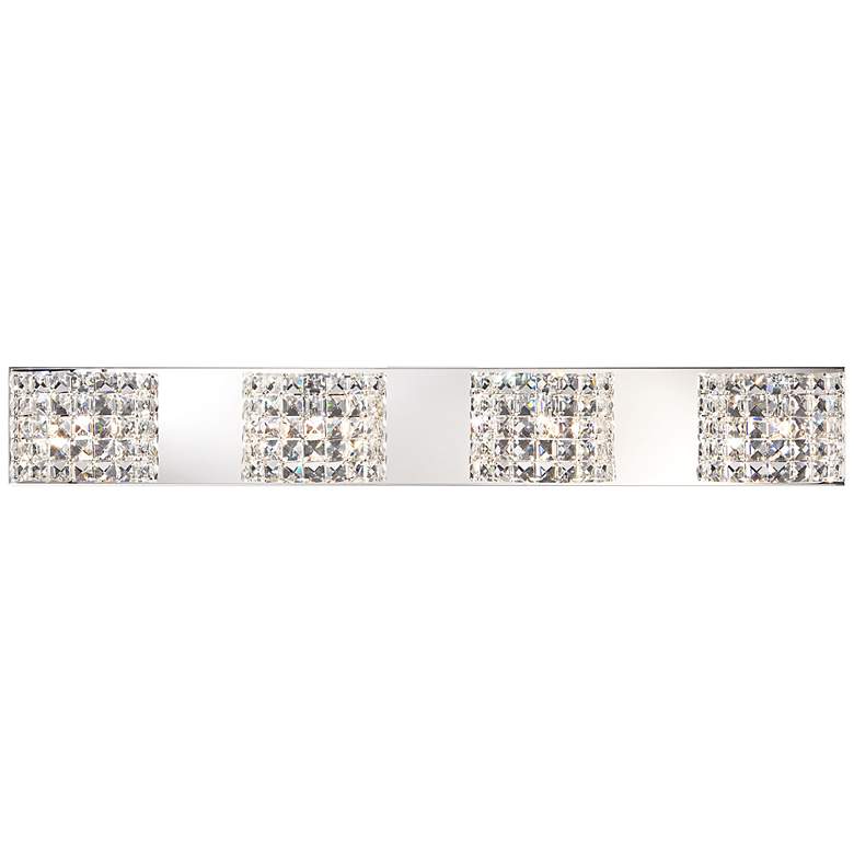 Image 2 Vienna Full Spectrum Cesenna 35 1/2" Crystal 4-Light LED Bath Fixture