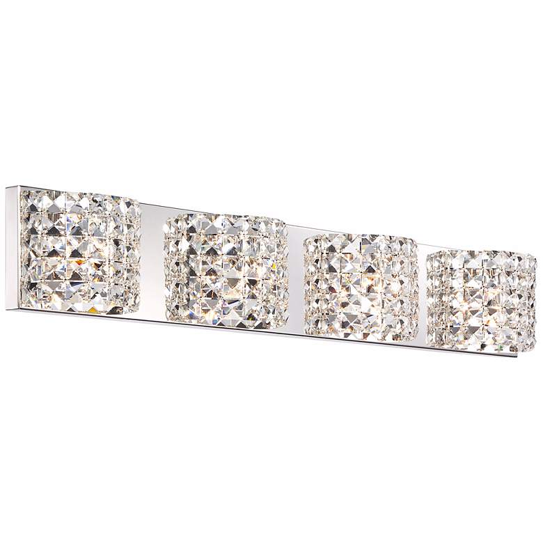 Image 5 Vienna Full Spectrum Cesenna 35 1/2" Crystal 4-Light LED Bath Fixture more views
