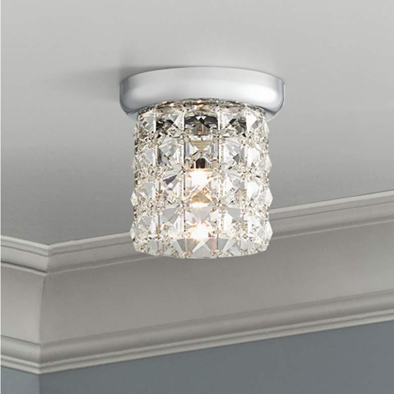 Image 1 Vienna Full Spectrum Cesenna 4 3/4" Wide Crystal Ceiling Light