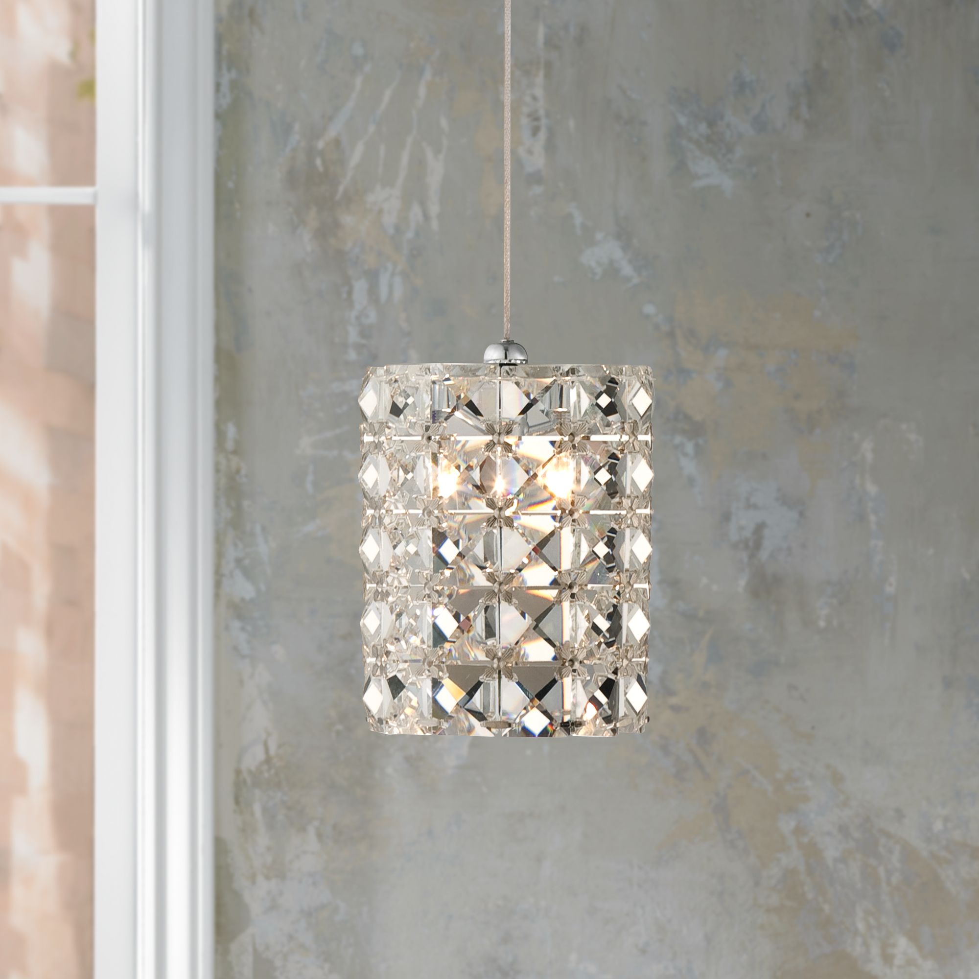 crystal pendant lights for bathroom