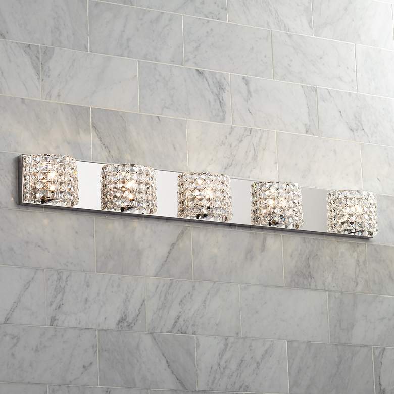 Image 1 Vienna Full Spectrum Cesenna 45" Wide Crystal LED Bath Light