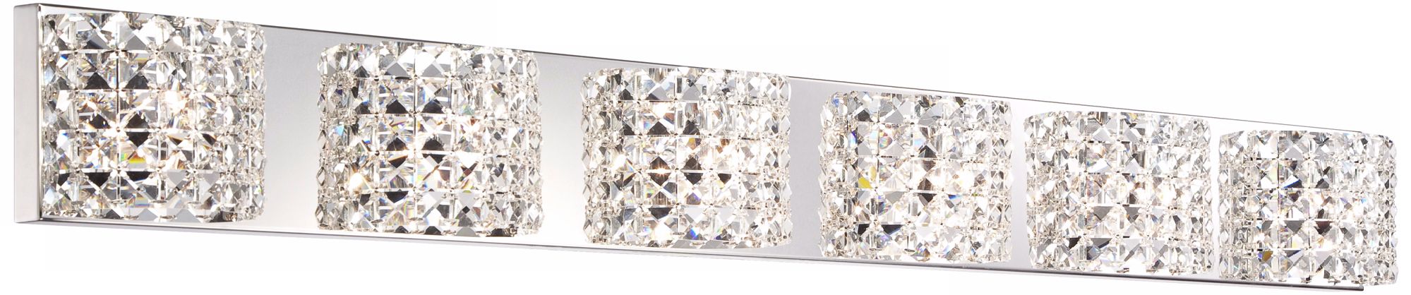 Image 6 Vienna Full Spectrum Cesenna 54 1/2" Wide Crystal LED Bath Light more views