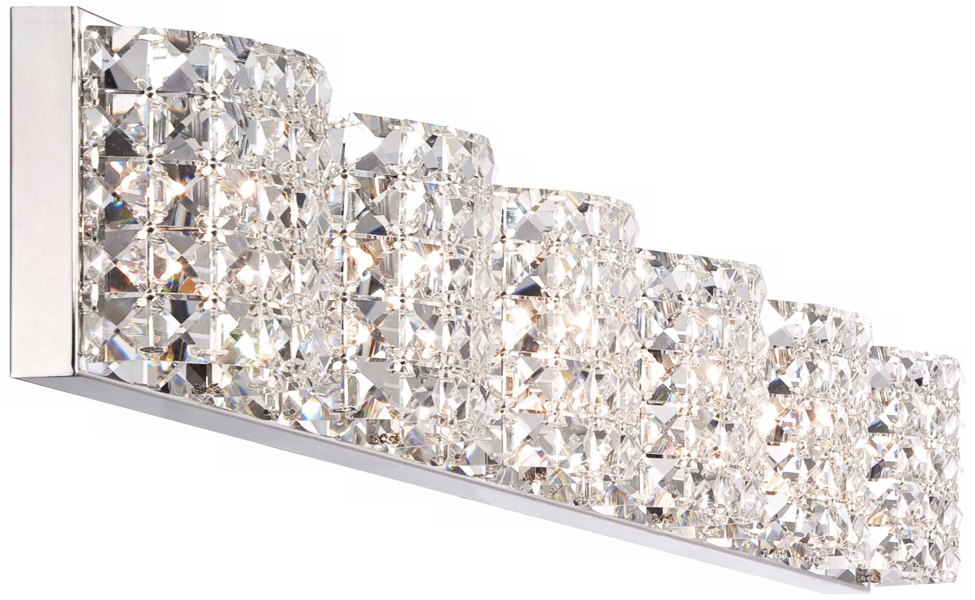 Image 7 Vienna Full Spectrum Cesenna 54 1/2" Wide Crystal LED Bath Light more views