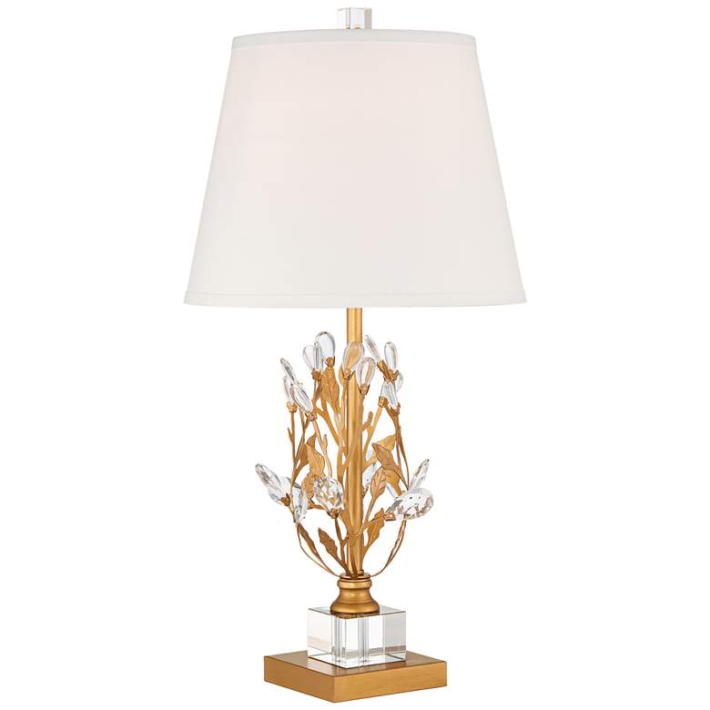 Image 2 Vienna Full Spectrum Chalon 26 1/2 inch Gold and Crystal Table Lamp
