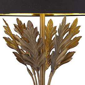 Image5 of Vienna Full Spectrum Cheri Brass Leaves and Crystal Traditional Table Lamp more views