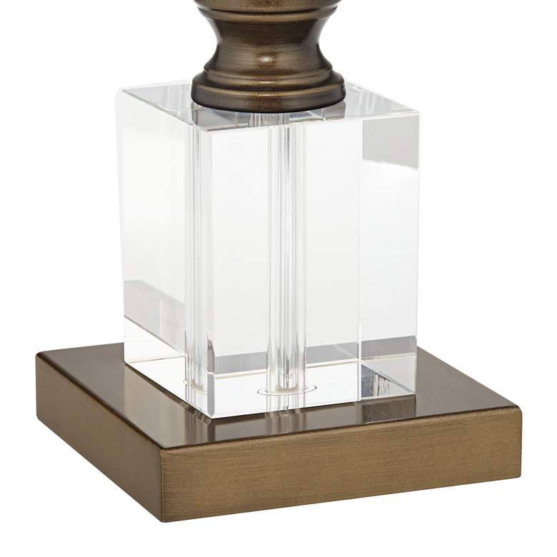 Image 7 Vienna Full Spectrum Cheri Brass Leaves and Crystal Traditional Table Lamp more views