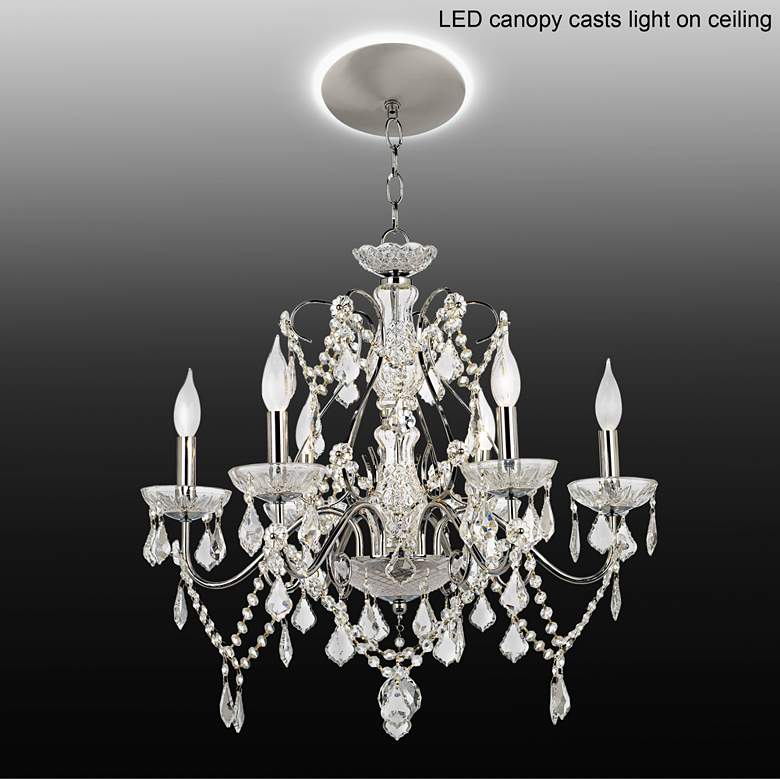 Image 1 Vienna Full Spectrum Chrome Crystal Chandelier with LED Canopy