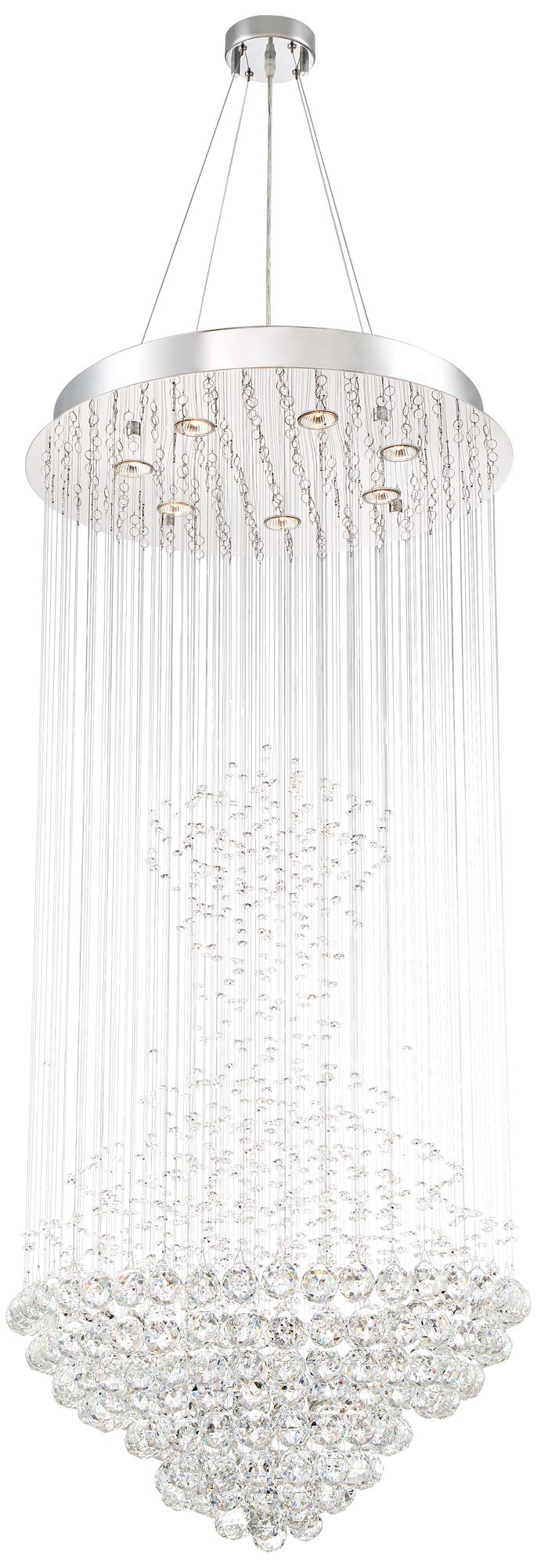 Vienna Full Spectrum Cita 25" Chrome and Crystal 7Light Chandelier