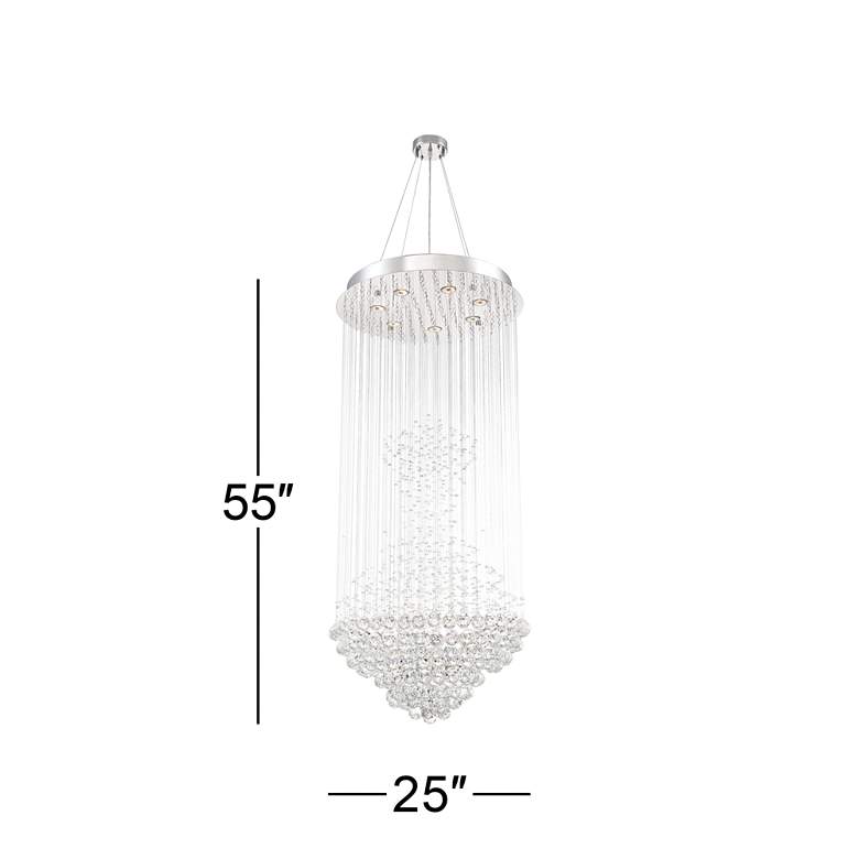 Image 7 Vienna Full Spectrum Cita 25" Chrome and Crystal 7-Light Chandelier more views