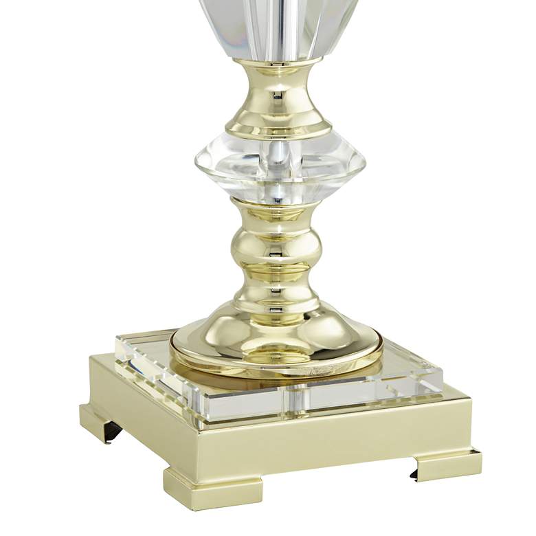 Image 6 Vienna Full Spectrum Crystal and Brass Lamp with Table Top Dimmer more views