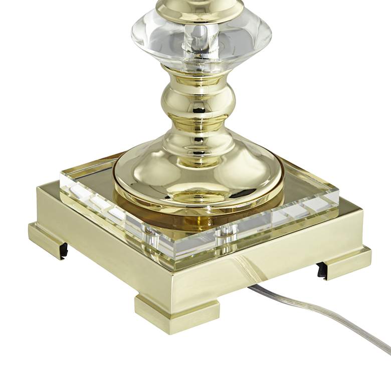Image 7 Vienna Full Spectrum Crystal and Brass Lamp with Table Top Dimmer more views