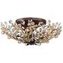 2_Vienna Full Spectrum Crystal Blooms 21" Champagne Glass Ceiling Light