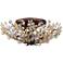 Vienna Full Spectrum Crystal Blooms 21" Champagne Glass Ceiling Light