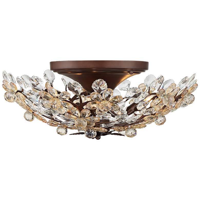 Image 4 Vienna Full Spectrum Crystal Blooms 21" Champagne Glass Ceiling Light more views