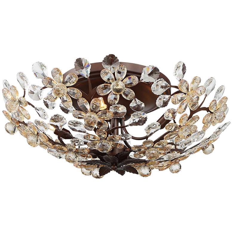 Image 5 Vienna Full Spectrum Crystal Blooms 21" Champagne Glass Ceiling Light more views