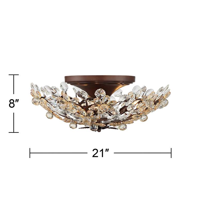 Image 6 Vienna Full Spectrum Crystal Blooms 21" Champagne Glass Ceiling Light more views