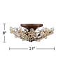 6_Vienna Full Spectrum Crystal Blooms 21" Champagne Glass Ceiling Light more views