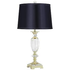 Image2 of Vienna Full Spectrum Crystal Table Lamp with Navy Shade