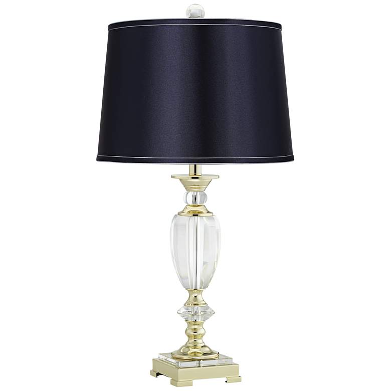 Image 2 Vienna Full Spectrum Crystal Table Lamp with Navy Shade