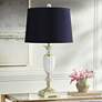 Vienna Full Spectrum Crystal Table Lamp with Navy Shade
