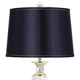Image3 of Vienna Full Spectrum Crystal Table Lamp with Navy Shade more views