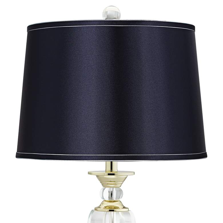 Image 3 Vienna Full Spectrum Crystal Table Lamp with Navy Shade more views