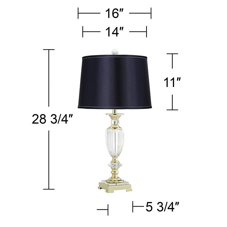 Image 6 Vienna Full Spectrum Crystal Table Lamp with Navy Shade more views