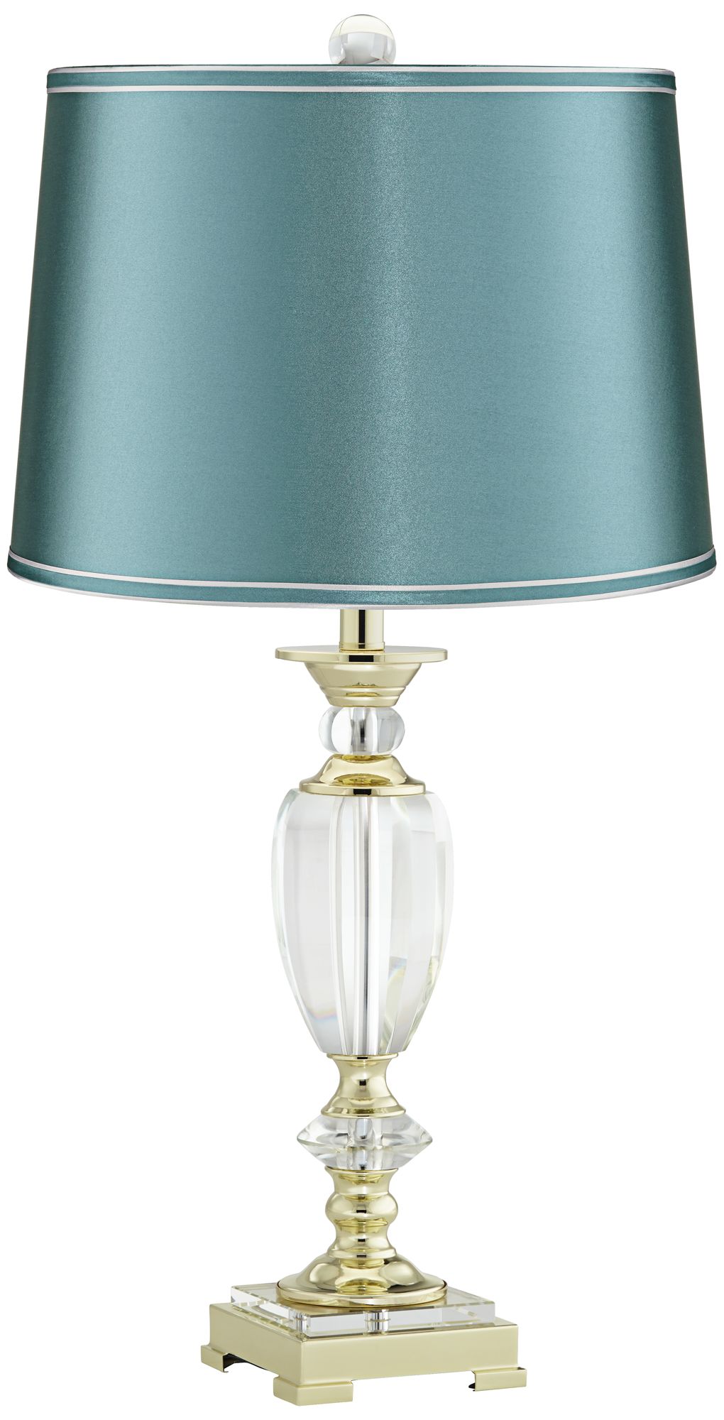 teal crystal lamp