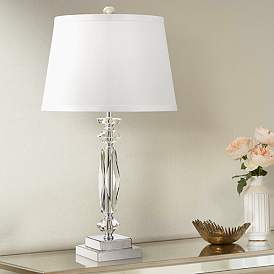 Image2 of Vienna Full Spectrum Cut Crystal Column 23" High Accent Table Lamp