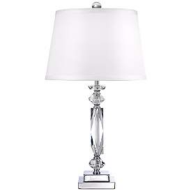 Image4 of Vienna Full Spectrum Cut Crystal Column 23" High Accent Table Lamp more views