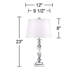 Image5 of Vienna Full Spectrum Cut Crystal Column 23" High Accent Table Lamp more views