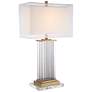 Vienna Full Spectrum Darcia 29" Clear Glass Lamp with Acrylic Riser in scene