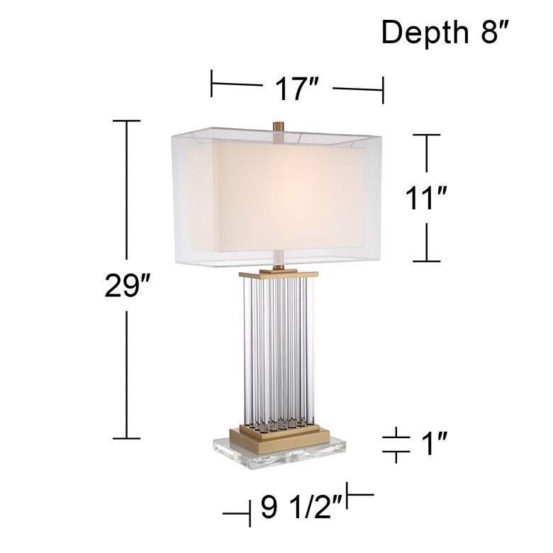 Image 7 Vienna Full Spectrum Darcia 29 inch Clear Glass Lamp with Acrylic Riser more views