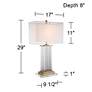 Vienna Full Spectrum Darcia 29" Clear Glass Lamp with Acrylic Riser in scene