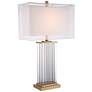 Vienna Full Spectrum Darcia Double Shade with Clear Glass Rods Table Lamp in scene