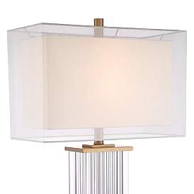 Image5 of Vienna Full Spectrum Darcia Double Shade with Clear Glass Rods Table Lamp more views