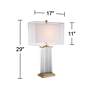 Vienna Full Spectrum Darcia Double Shade with Clear Glass Rods Table Lamp in scene