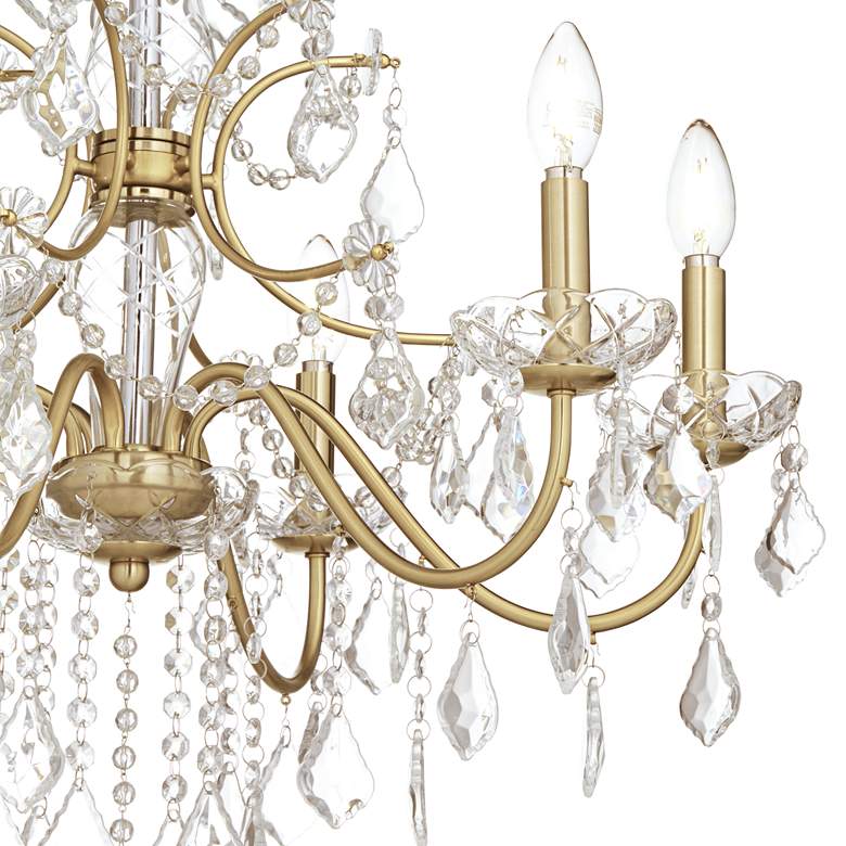 Image 3 Vienna Full Spectrum DeMallo 26" Gold 6-Light Crystal Chandelier more views