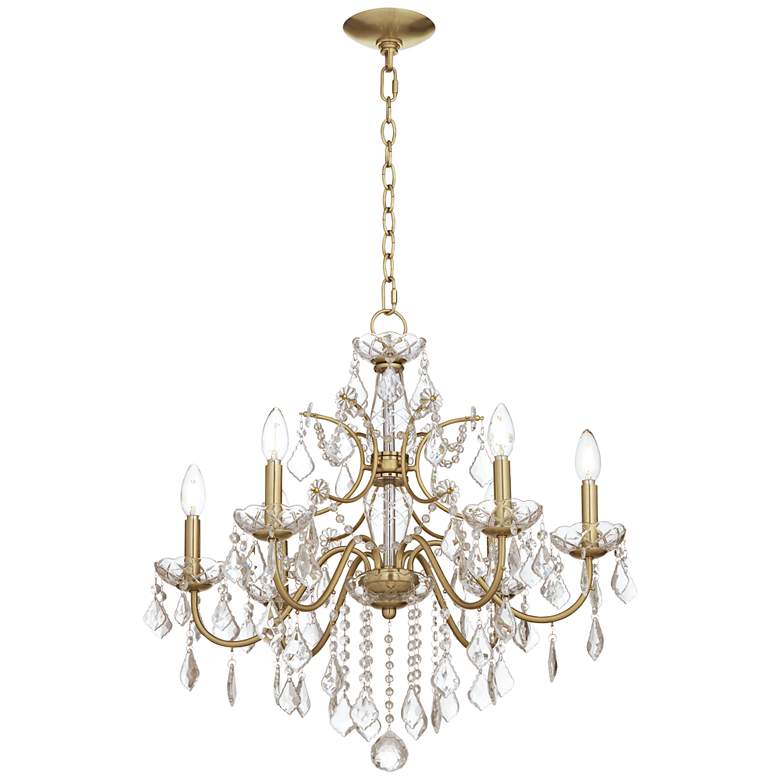 Image 7 Vienna Full Spectrum DeMallo 26" Gold 6-Light Crystal Chandelier more views