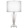 Vienna Full Spectrum Double Sheer Silver Crystal Trophy Table Lamp
