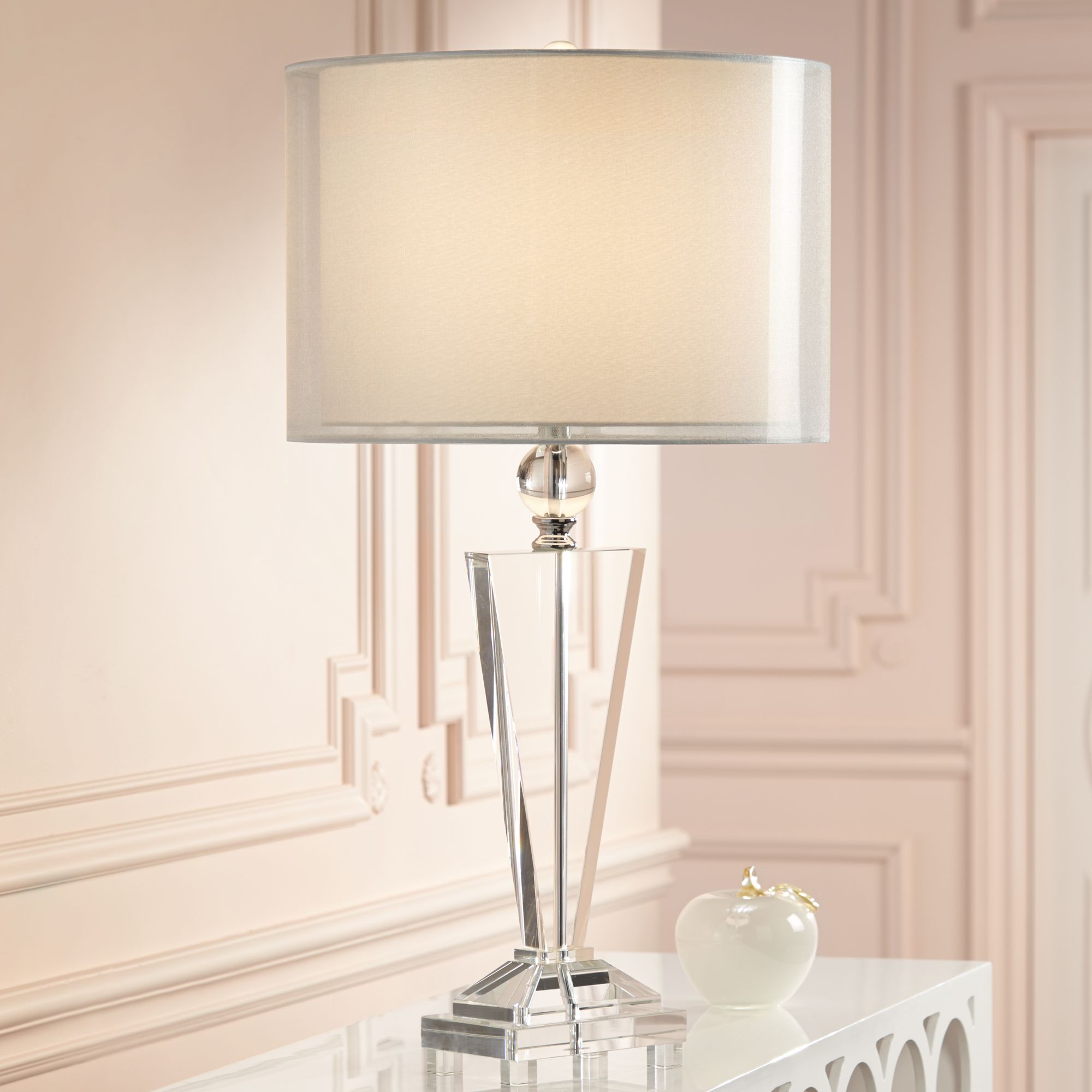 Silver crystal deals table lamps