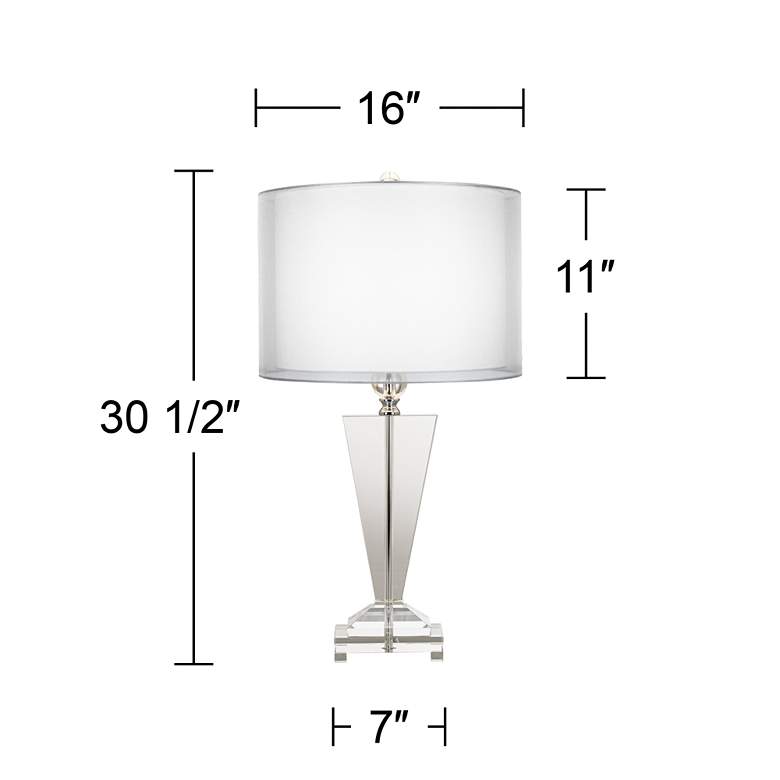Image 4 Vienna Full Spectrum Double Sheer Silver Crystal Trophy Table Lamp more views