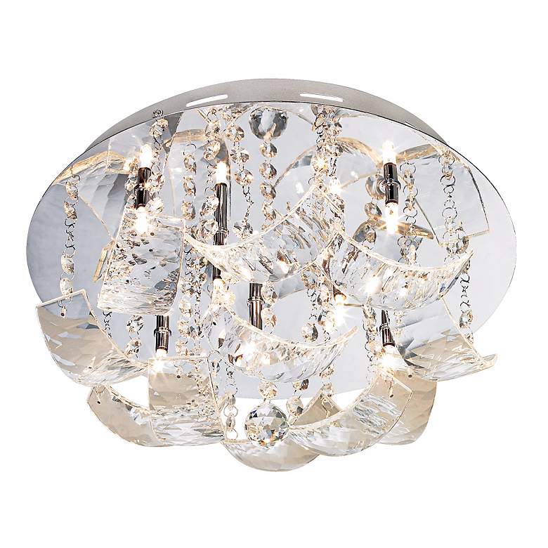 Image 1 Vienna Full Spectrum Draped Glass 13 3/4 inch Wide Ceiling Light